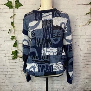 Protege by Tag Sweater Vintage Large Coogi Style Knit Cozy Grandpa Sweater